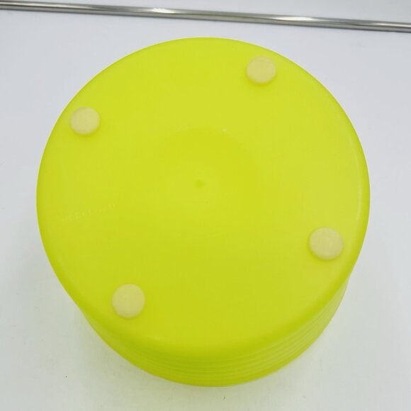 Tupperware 3776 SPIN N SAVE Salad Spinner With Lid Green Yellow 3 Pieces 4.5 L - Picture 5 of 5